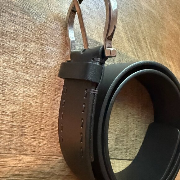AMAZING NEW LIMITED EDITION SALVATORE FERRAGAMO BLACK LEATHER GANCINI BELT